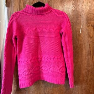 Hot Pink, Medium, Garnit Hill, Turtleneck.